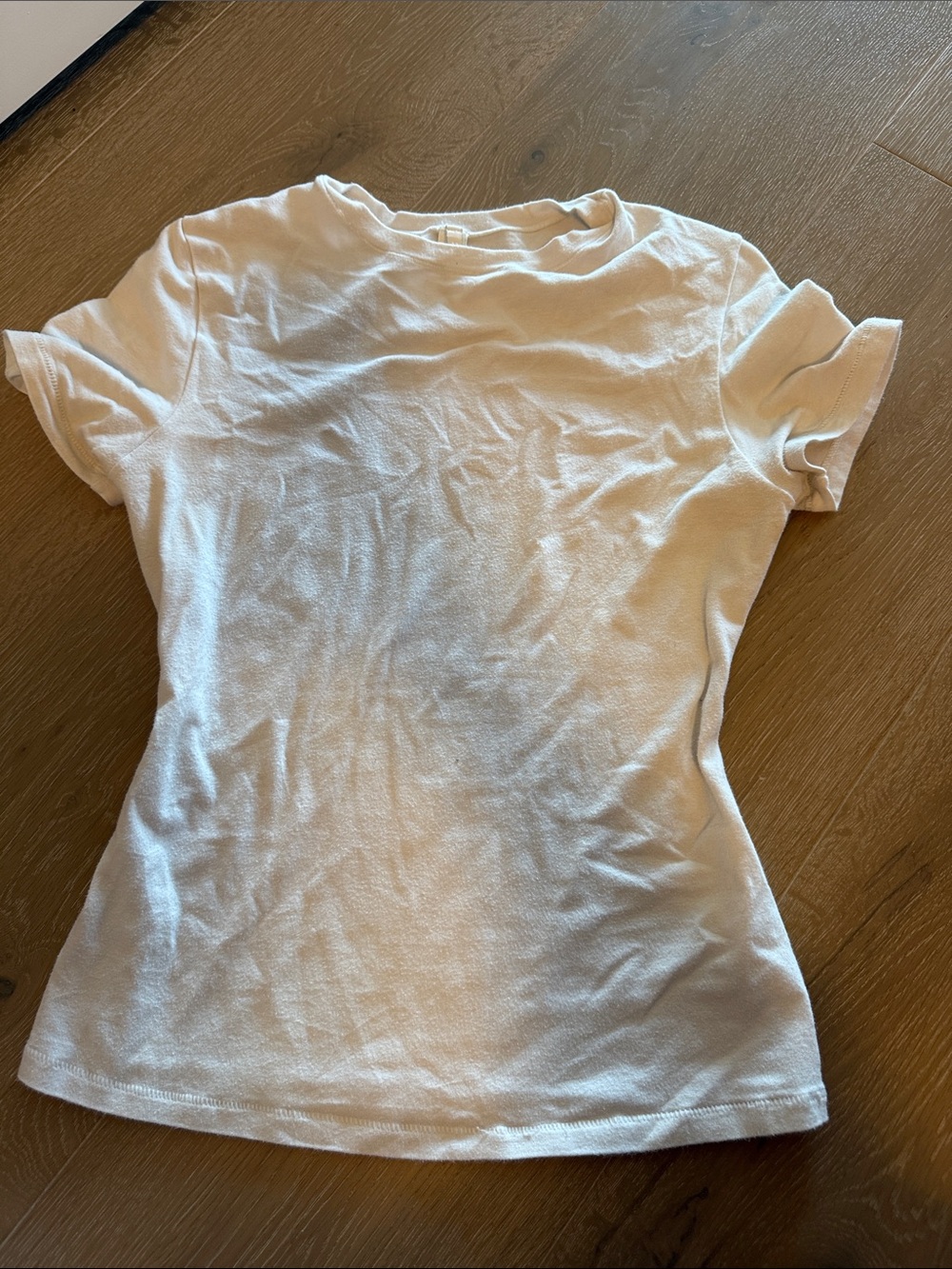 SKIMS White Short Sleeve Crewneck Tee